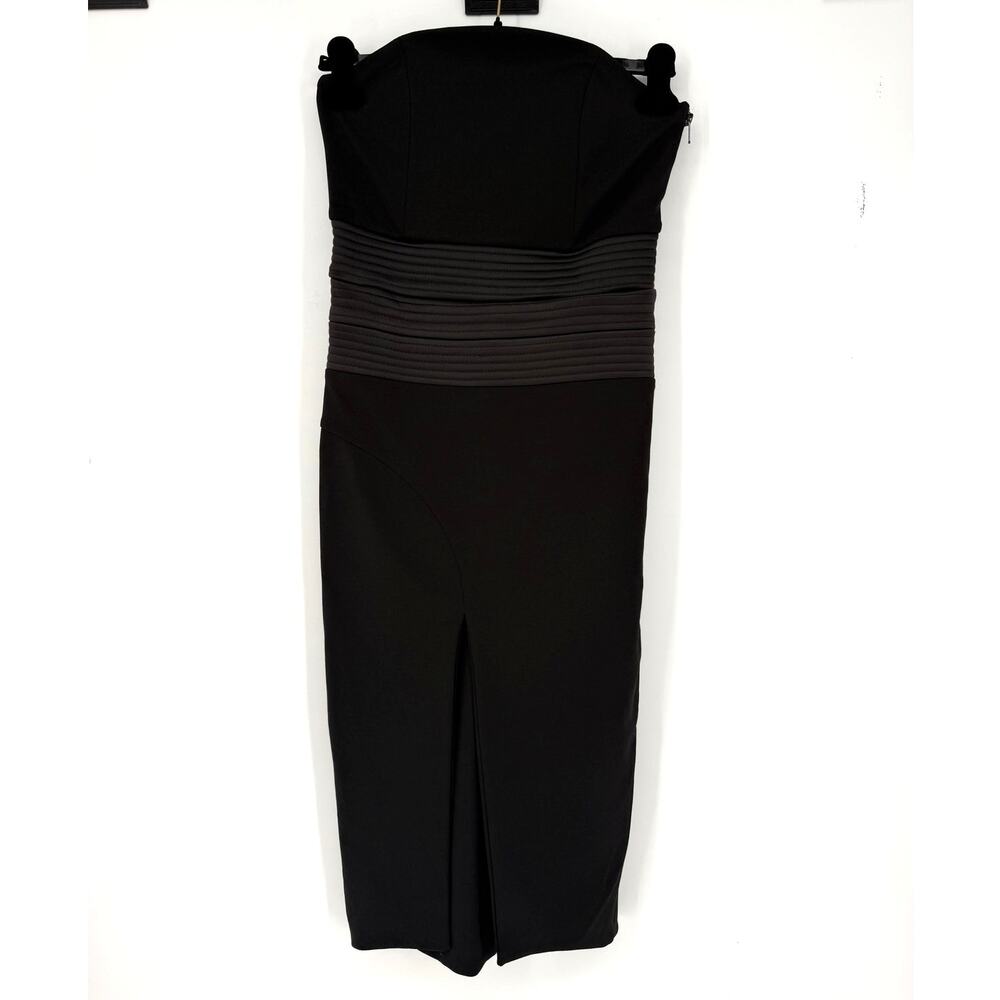 Zhivago Strapless Dress Til Death Set in Black Size US 6 M Medium Front Slit